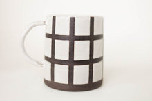 Load image into Gallery viewer, miss harriette (dark) : *handmade grid ceramic mug*
