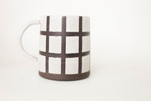 Load image into Gallery viewer, miss harriette (dark) : *handmade grid ceramic mug*