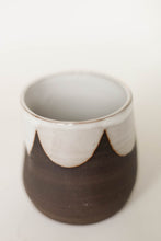 Load image into Gallery viewer, miss sylva scallop (dark) *handmade ceramic thumb indent mug*