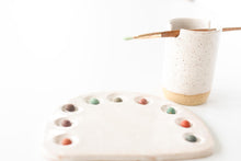 Load image into Gallery viewer, miss painterly mixing rainbow palette: handmade ceramic painting palette (palette only)