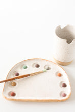 Load image into Gallery viewer, miss painterly organic palette set: handmade ceramic painting palette