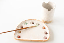 Load image into Gallery viewer, miss painterly organic palette set: handmade ceramic painting palette