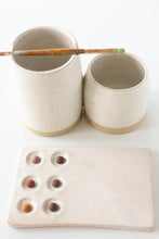 Load image into Gallery viewer, miss painterly double brush cup: handmade ceramic watercolor cup