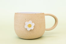 Load image into Gallery viewer, miss linda white + raw *handmade daisy ceramic mug* (Copy)