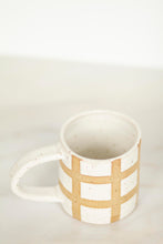 Load image into Gallery viewer, miss harriette *handmade grid ceramic mug*