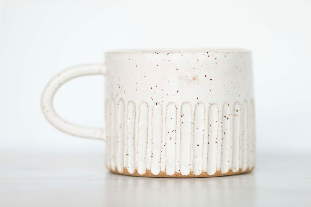 miss charlotte large : handmade fluted ceramic mug