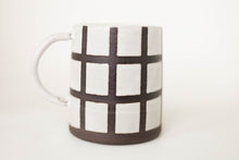 Load image into Gallery viewer, miss harriette (dark) : *handmade grid ceramic mug*
