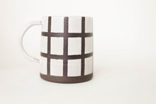Load image into Gallery viewer, miss harriette (dark) : *handmade grid ceramic mug*
