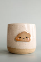 Load image into Gallery viewer, smiley miss isabella *handmade ceramic cloud thumb mug*
