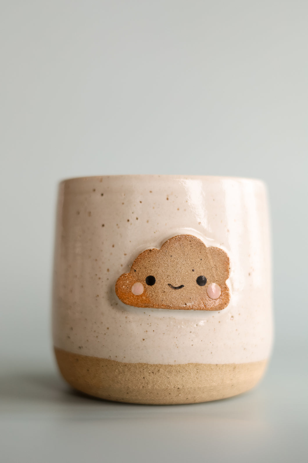 smiley miss isabella *handmade ceramic cloud thumb mug*