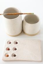 Load image into Gallery viewer, miss painterly double brush cup: handmade ceramic watercolor cup
