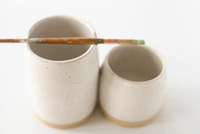 Load image into Gallery viewer, [seconds] miss painterly double brush cup: handmade ceramic watercolor cup
