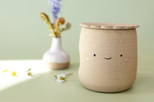Load image into Gallery viewer, miss sylva raw happy + sad  tea set *handmade ceramic thumb indent mug with tea infuser*
