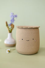 Load image into Gallery viewer, miss sylva raw happy + sad  tea set *handmade ceramic thumb indent mug with tea infuser*
