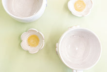 Load image into Gallery viewer, miss linda white + raw *handmade daisy ceramic mug*
