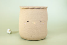 Load image into Gallery viewer, miss sylva raw happy + sad  tea set *handmade ceramic thumb indent mug with tea infuser*
