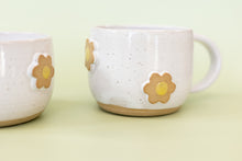 Load image into Gallery viewer, miss linda white + raw *handmade daisy ceramic mug*
