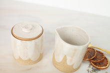 Load image into Gallery viewer, miss pattie scalloped *handmade ceramic sugar bowl and creamer set*
