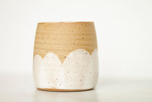 Load image into Gallery viewer, miss sylva low scallop *handmade ceramic thumb indent mug*
