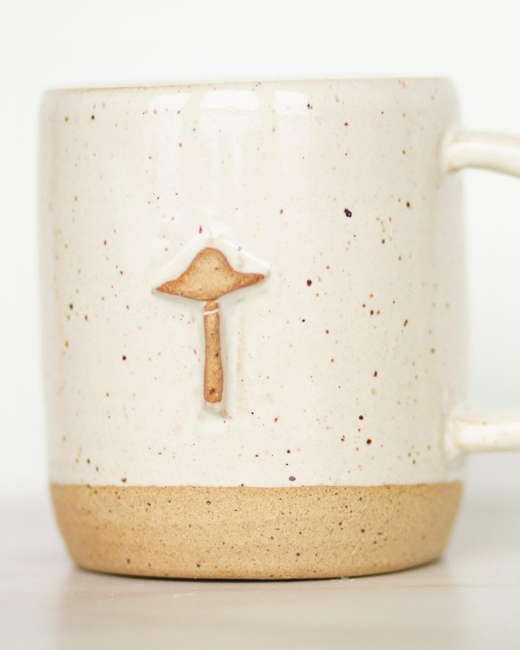 miss bee *handmade ceramic mushroom mug*
