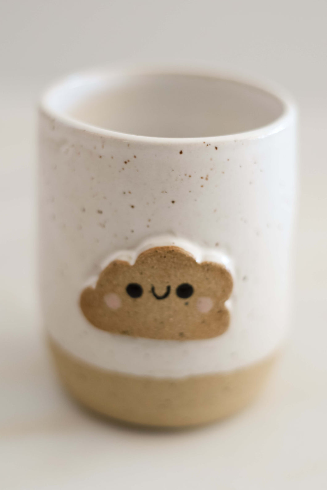 smiley miss isabella *handmade ceramic cloud thumb mug*