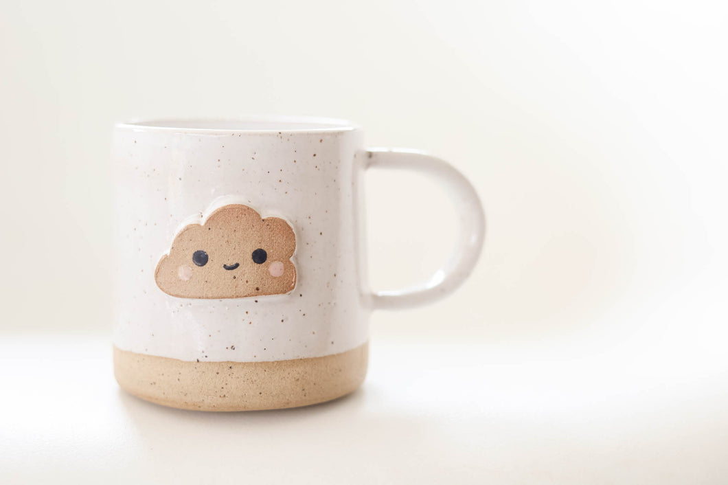 smiley miss isabella mug *handmade ceramic cloud mug*