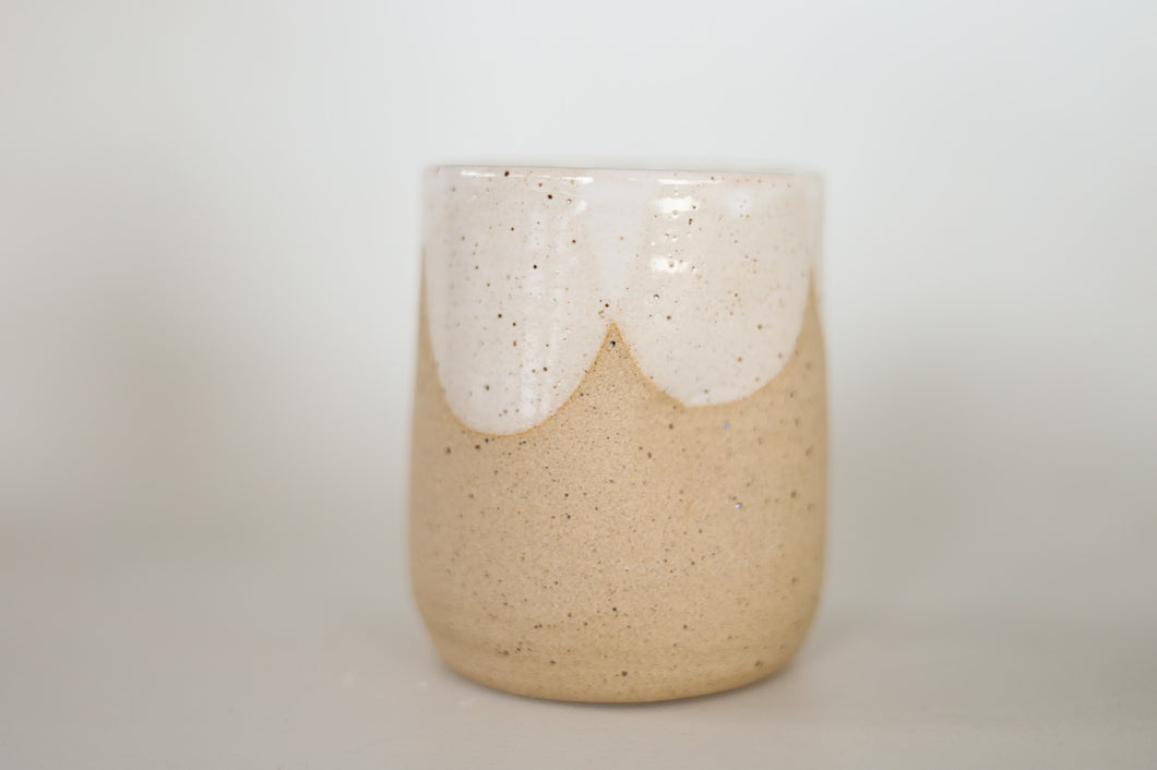 miss sylva scallop *handmade ceramic thumb indent mug*